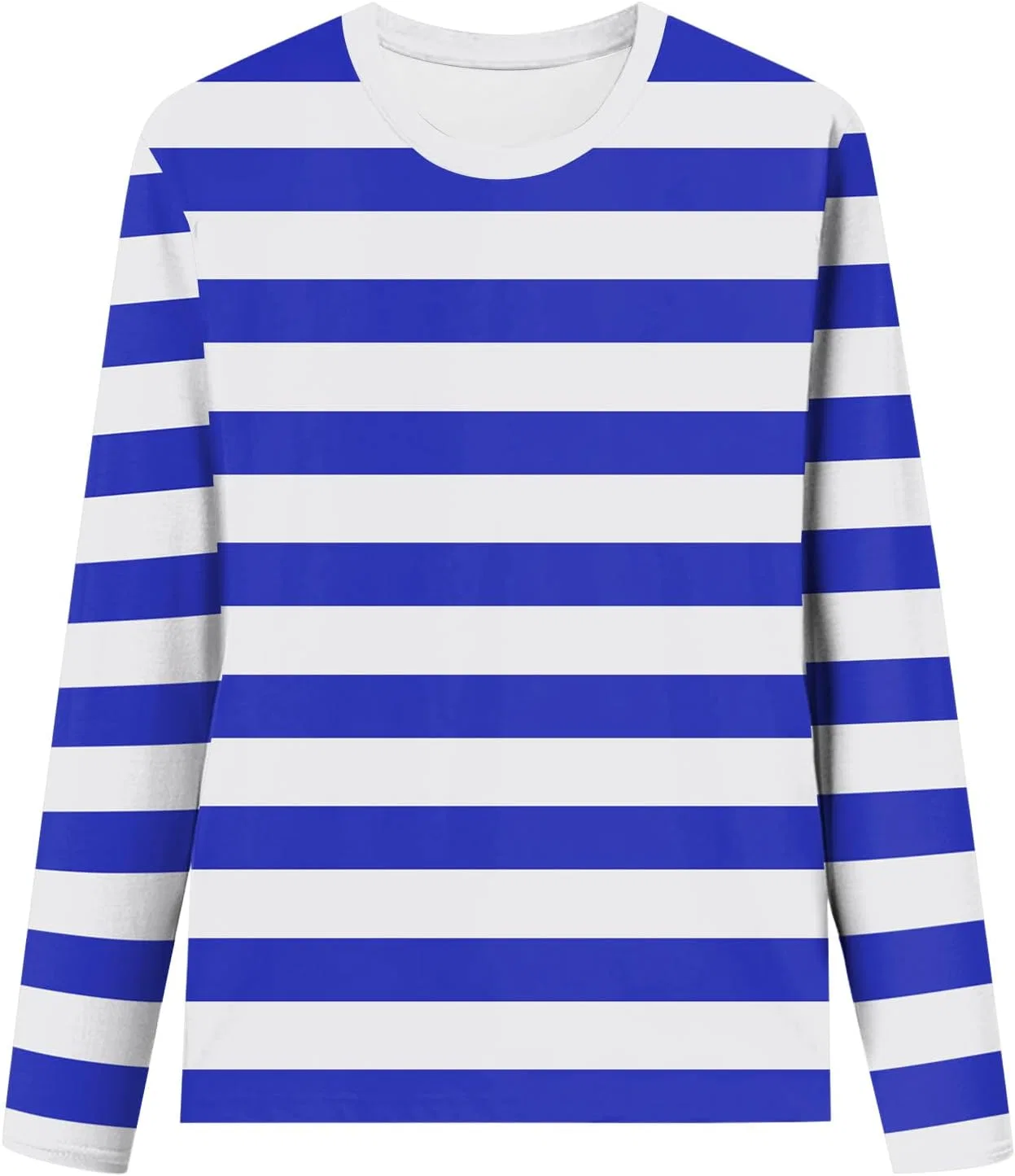 Футболка с длинным рукавом, полосатая, Basic Breton Basque Border Shirt, синий — фото 4