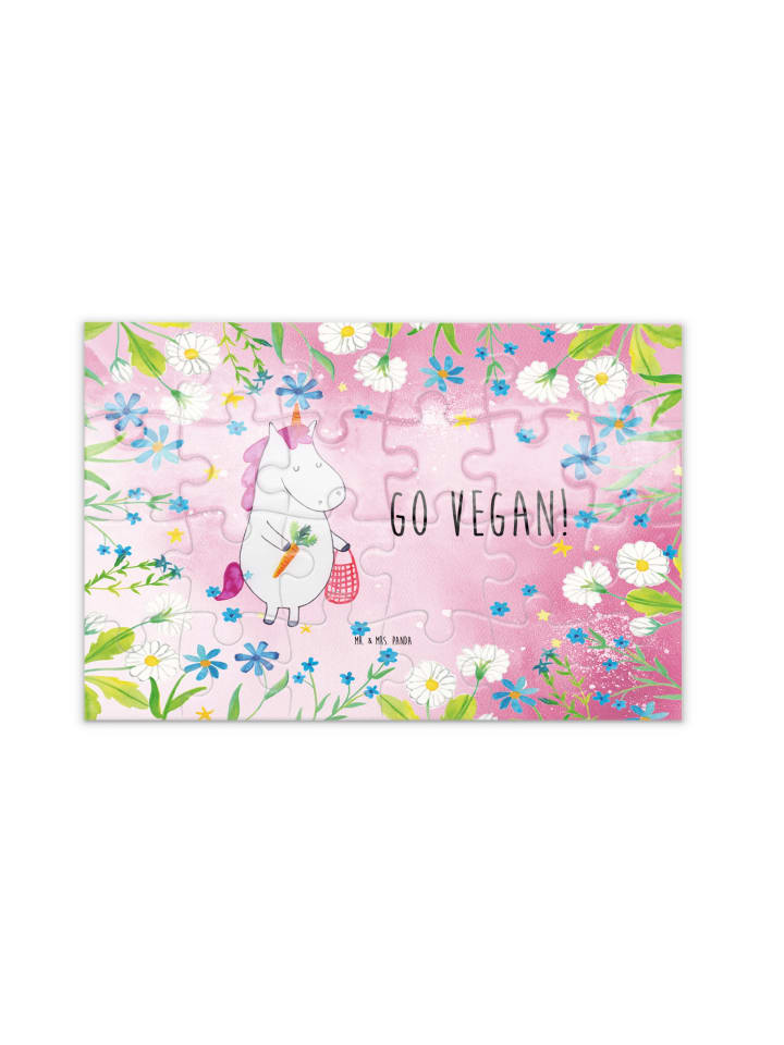 

Mr. & Mrs. Panda Пазл «Веганский единорог» с надписью, выполненный в пастельно-красных тонах