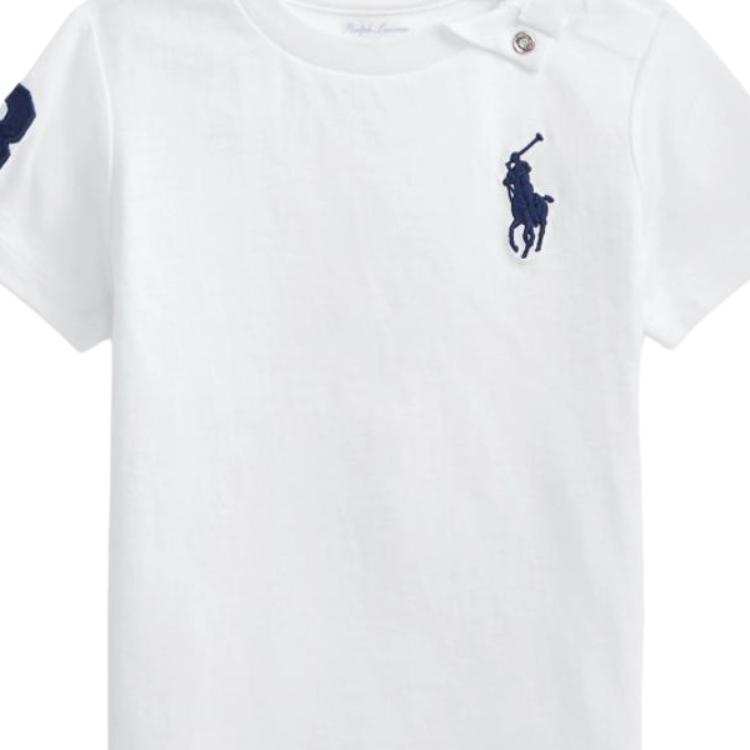 Polo Ralph Lauren Футболка белая для младенцев и малышей — фото 4