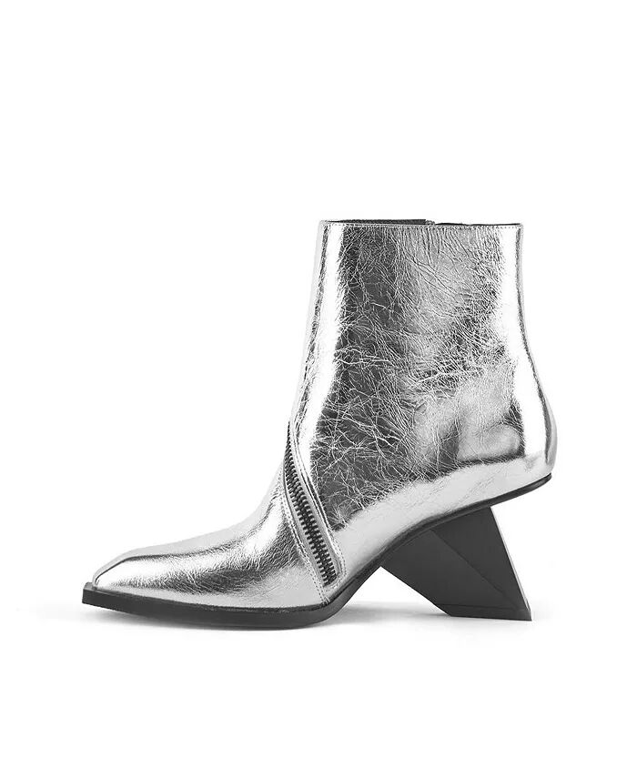 Женские ботильоны Rockit Zip United Nude, серебряный — фото 4