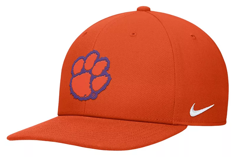 

Мужская регулируемая шляпа с плоскими полями Nike Clemson Tigers Orange Pro