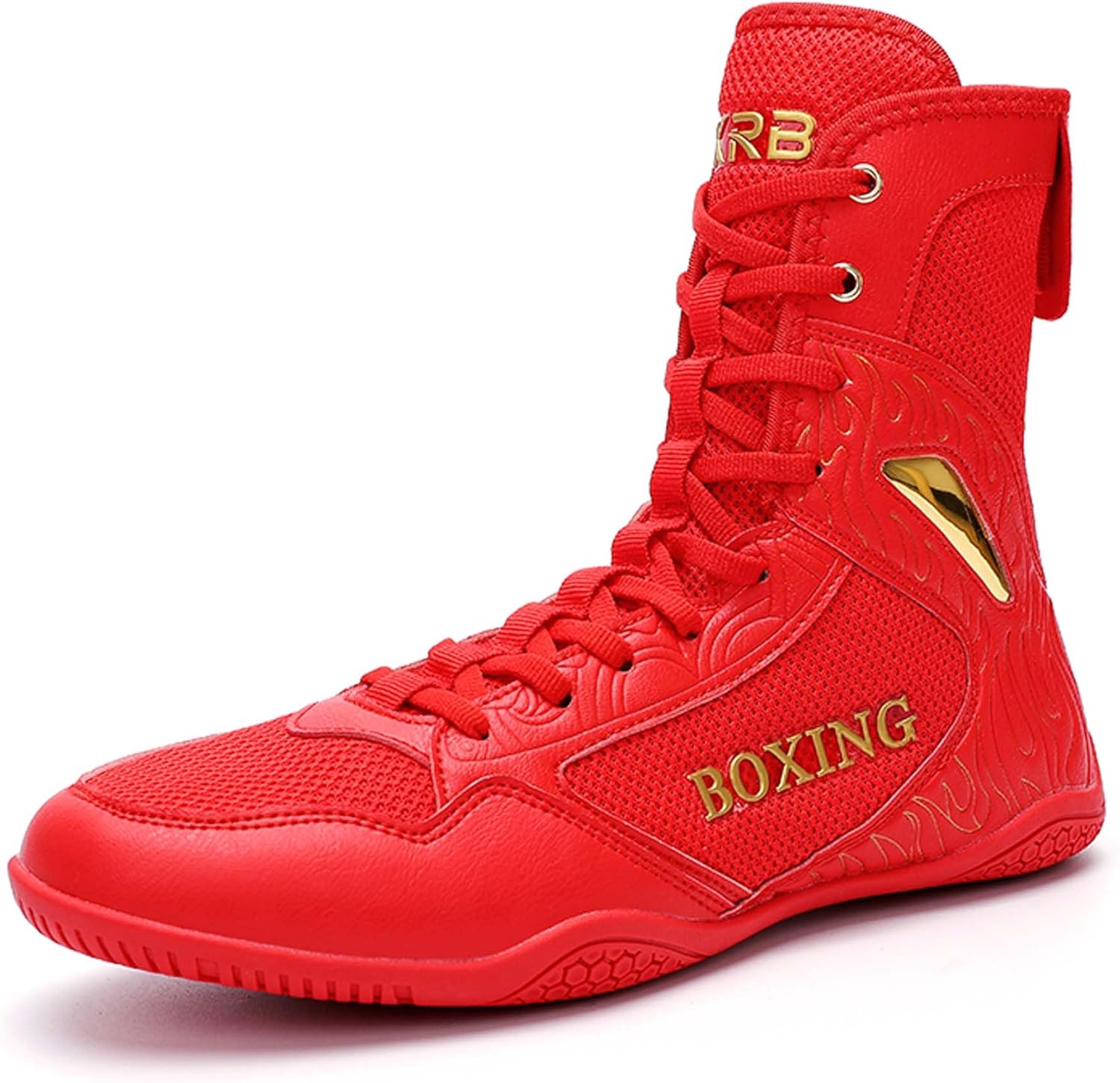 

Мужские и женские профессиональные боксерские кроссовки, боевые ботинки для молодежных соревнований по борьбе, нескользящие дышащие кроссовки для тяжелой атлетики и фитнеса, многофункциональные кроссовки Generic, красный