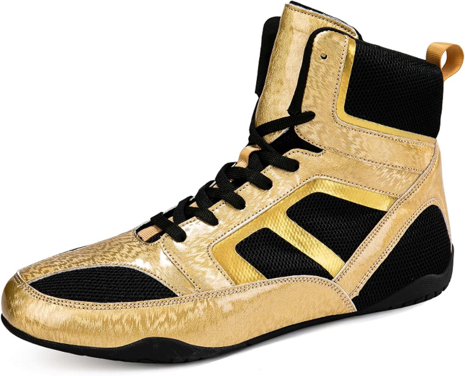 

Мужские боксерские кроссовки, подростковые нескользящие высокие борцовские кроссовки, женские тренировочные кроссовки для соревнований в помещении Duagl, золотой
