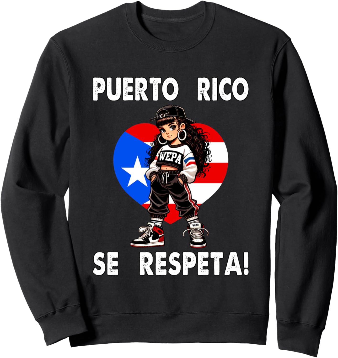 

Толстовка с флагом протеста Puerto Rico Se Respeta Wepa Heart Boricua Puerto Rico Se Respeta Collection, More Here, черный