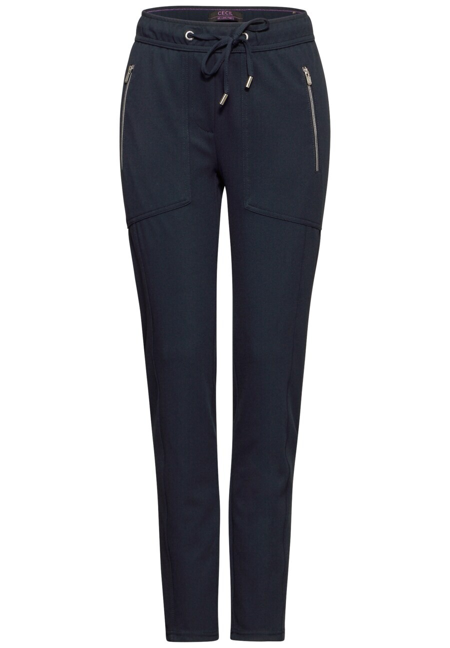 

Тканевые брюки CECIL Slim fit Pants, ночной синий