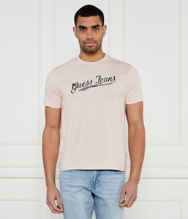 

Футболка Guess Jeans 1981 Regular Fit, розовый