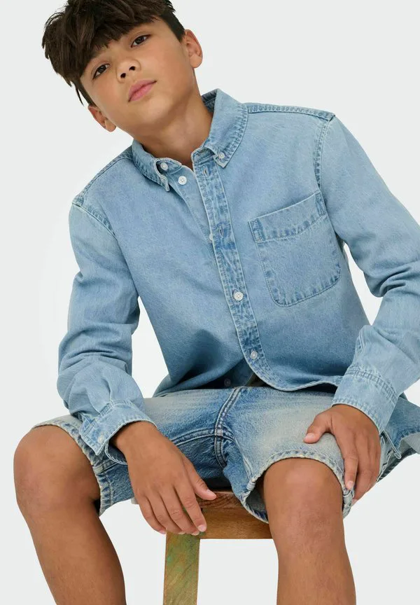 Джинсовые шорты gerade geschnitten со средней посадкой Only & Sons Junior, Medium Blue Denim — фото 4