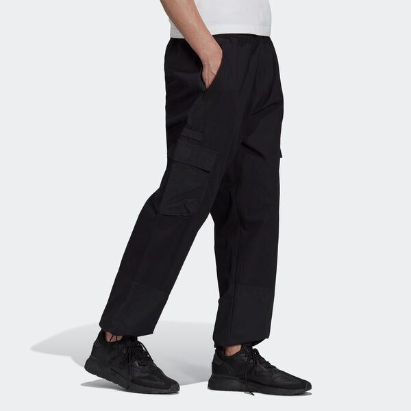 Брюки Men's adidas originals Cargo Pant Side Pocket Splicing Drawstring Bundle Feet Sports Pants/Trousers/Joggers Black, черный — фото 4