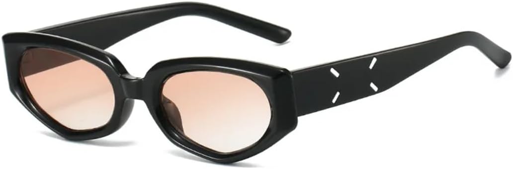 

Солнцезащитные очки с защитой от УФ-излучения UV400 | Линзы «кошачий глаз» с градиентом, в стиле панк | для женщин и мужчин, для занятий спортом на открытом воздухе и вождения DSVIGF, Black-lightbrown