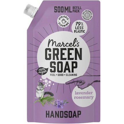 

Сменный блок мыла для рук «Лаванда и розмарин», 500 мл, Marcel'S Green Soap