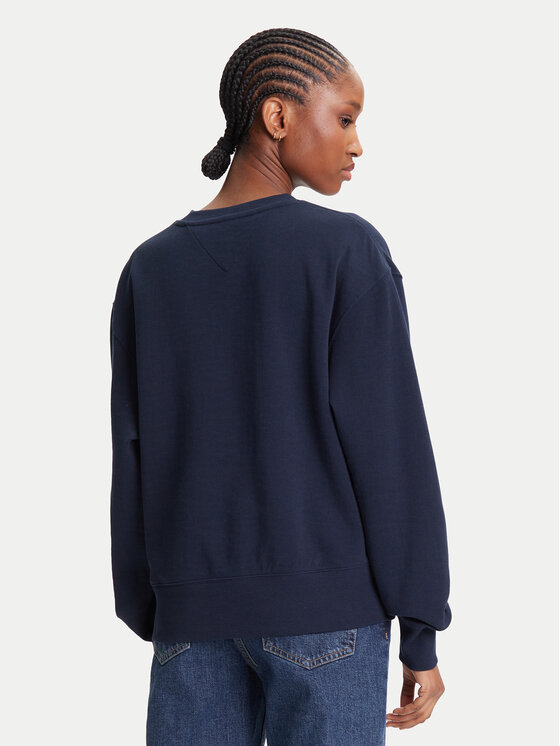 Толстовка обычного кроя Script WW0WW47159 Tommy Hilfiger, синий — фото 3