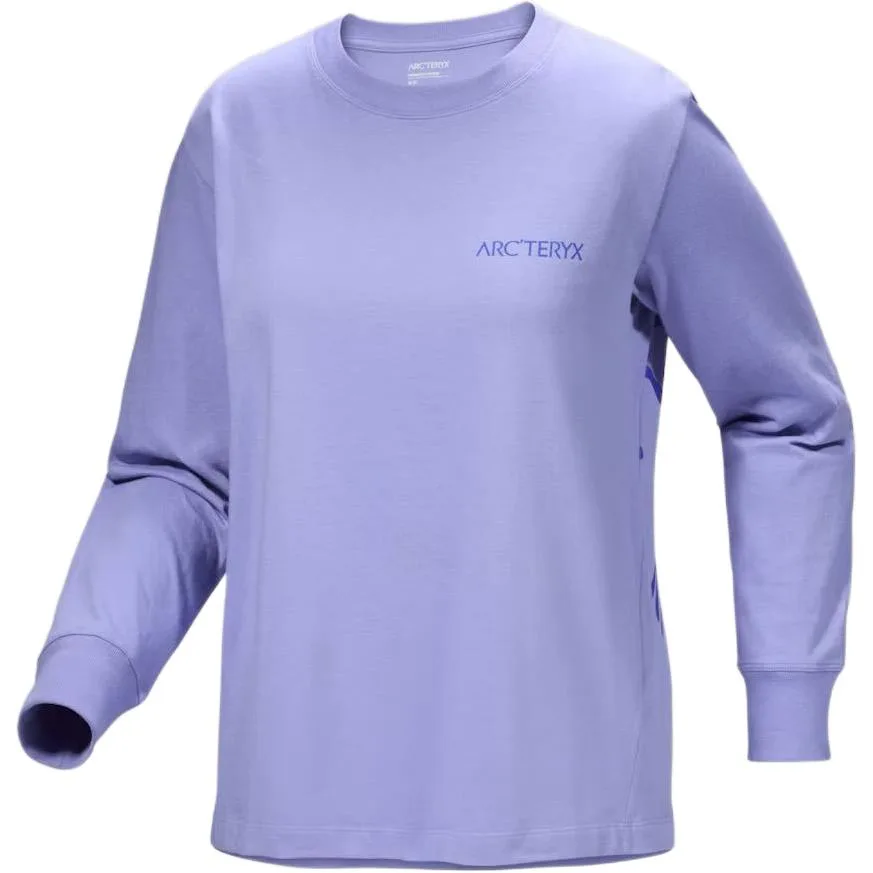 Топ с длинным рукавом и принтом птицы Kragg Arcteryx, Moonstone Blue/Iridescent Blue/Moonstone/Electra