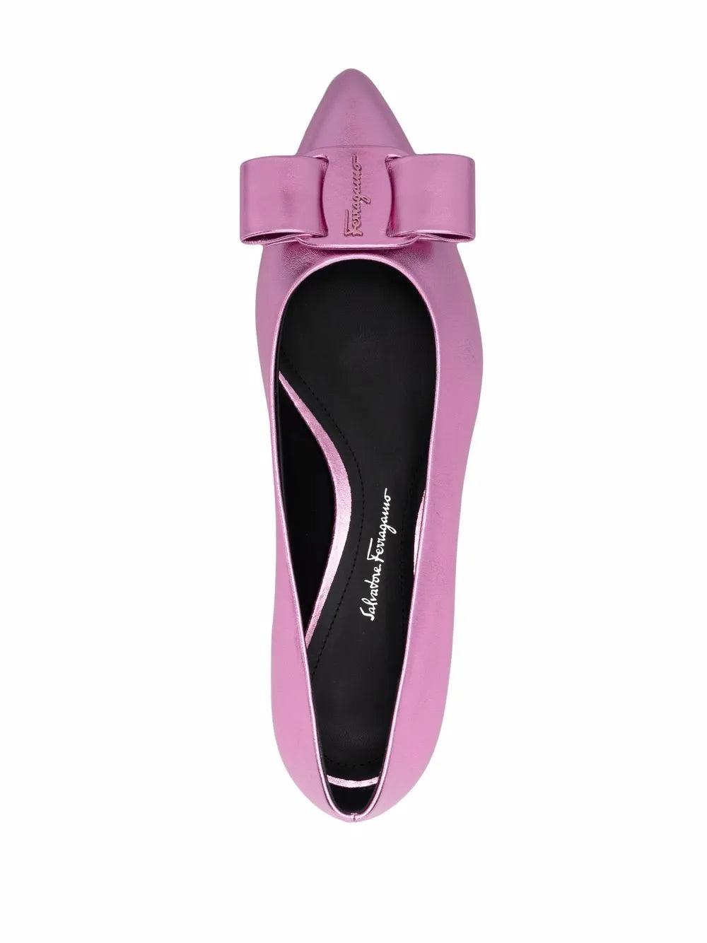 Ferragamo Viva Балетки с бантом Salvatore Ferragamo, розовый