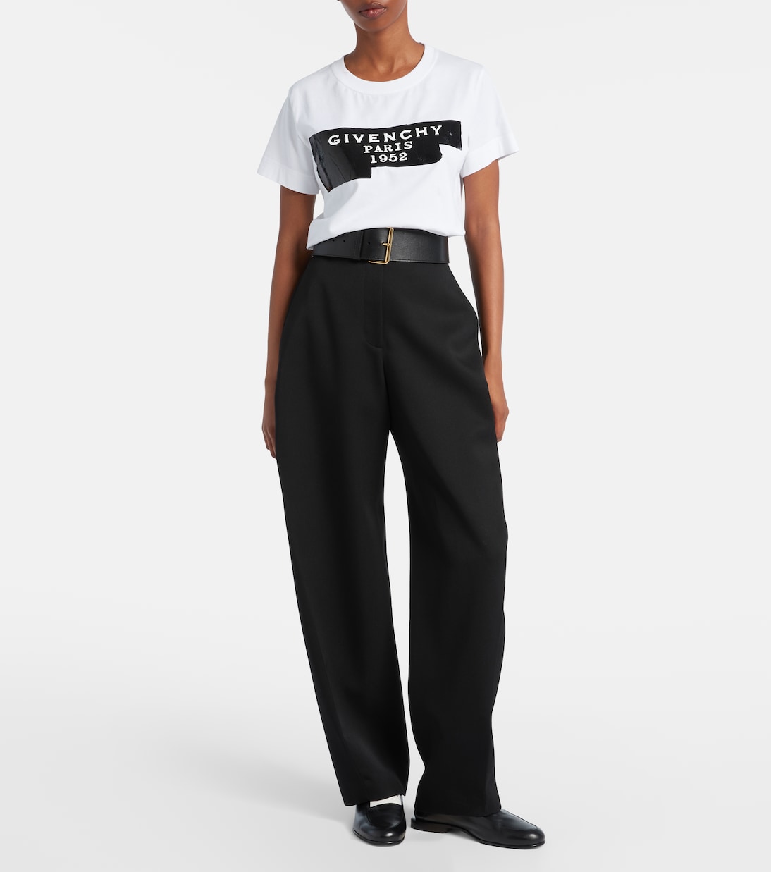 Футболка из хлопкового джерси с потертостями и принтом Givenchy, белый — фото 2