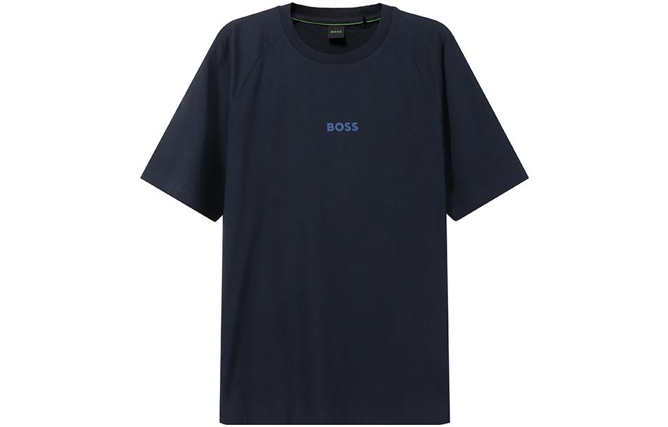 

HUGO BOSS Футболка с коротким рукавом мужская marine blue, Синий, HUGO BOSS Футболка с коротким рукавом мужская marine blue
