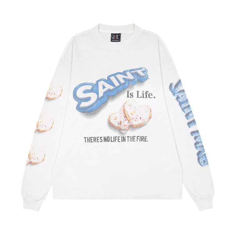 

Футболка SAINT Mxxxxxx Heart Cake Long-Sleeve Tee White, белый