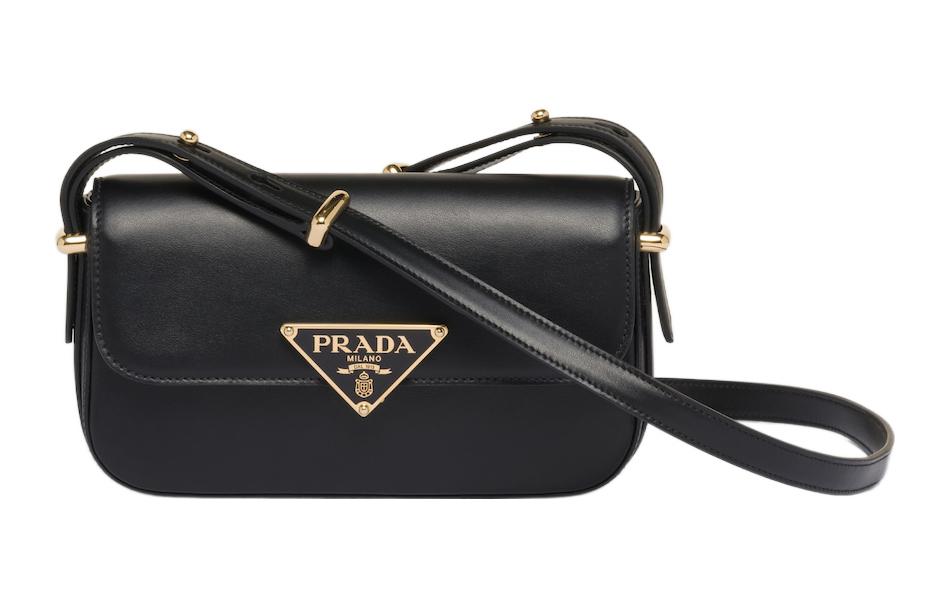 

PRADA Кожаная сумка через плечо женская черная