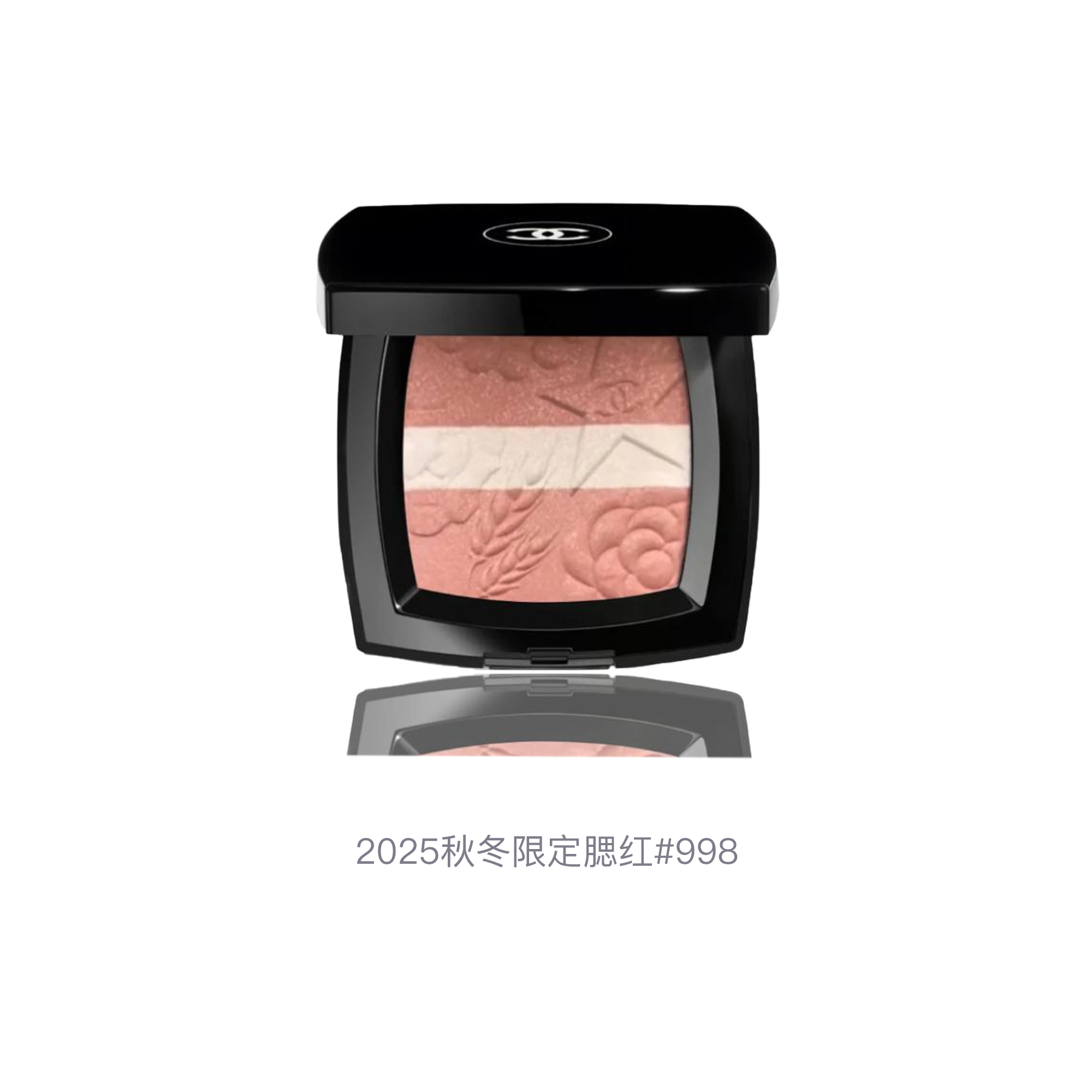 Лимитированная рождественская коллекция 2025 года: румяна Sparkling Starlight Blush, стойкие, 14 г Chanel, 998 peach — фото 4