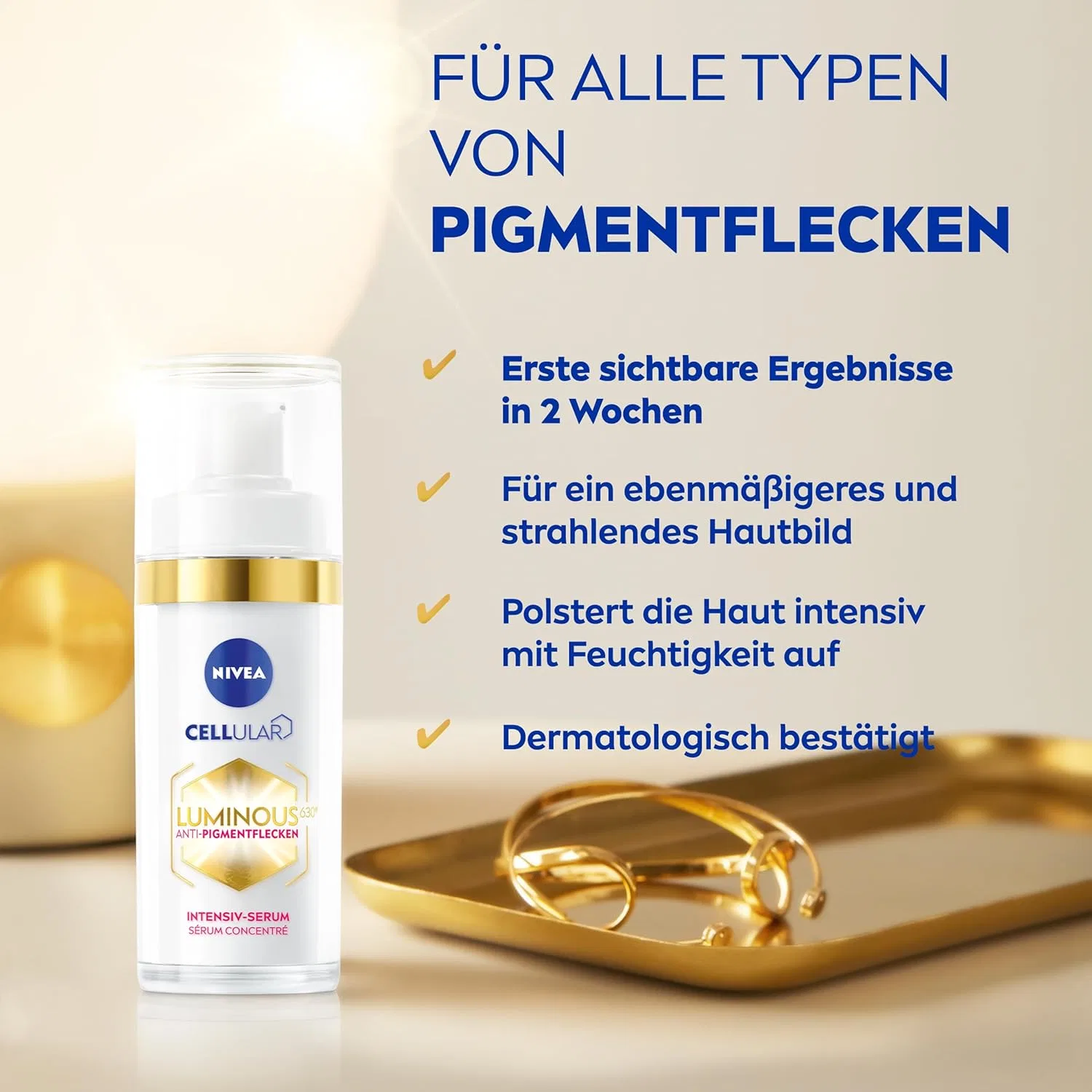Набор Nivea Cellular Luminous Anti-Pigment Spot с сывороткой и дневным кремом SPF 50 Beiersdorf — фото 3