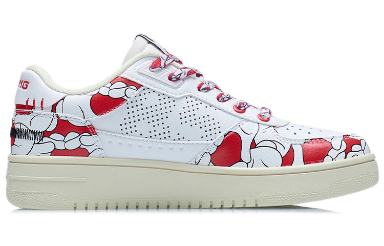 Кеды (WMNS) Li-Ning Classic Skateboarding x Disney 'White Red Minnie', белый — фото 2