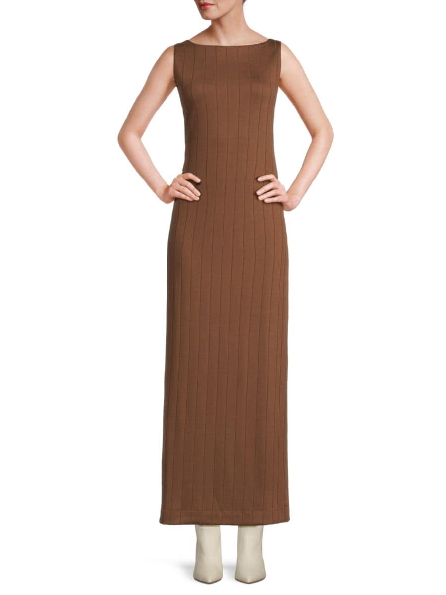 

Платье макси Marie в широкий рубчик rag & bone, цвет Cocoa