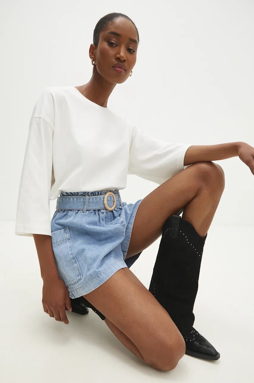 

Хлопковая футболка Answear Lab, белый