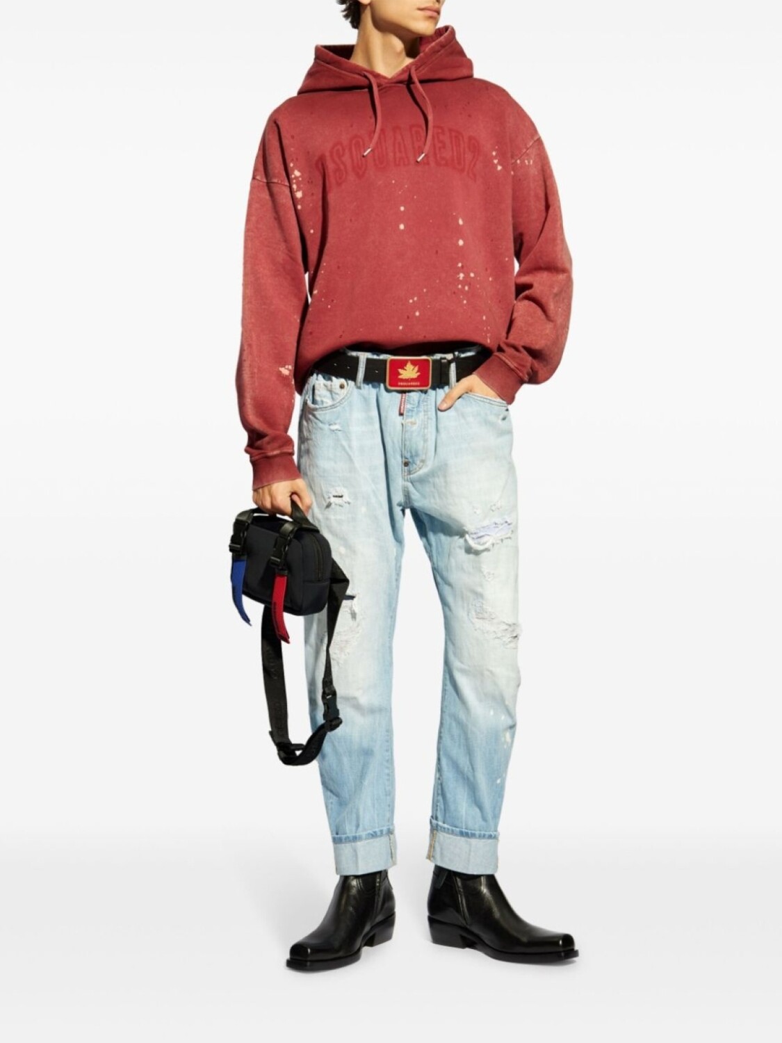 

DSQUARED2 худи с логотипом, красный