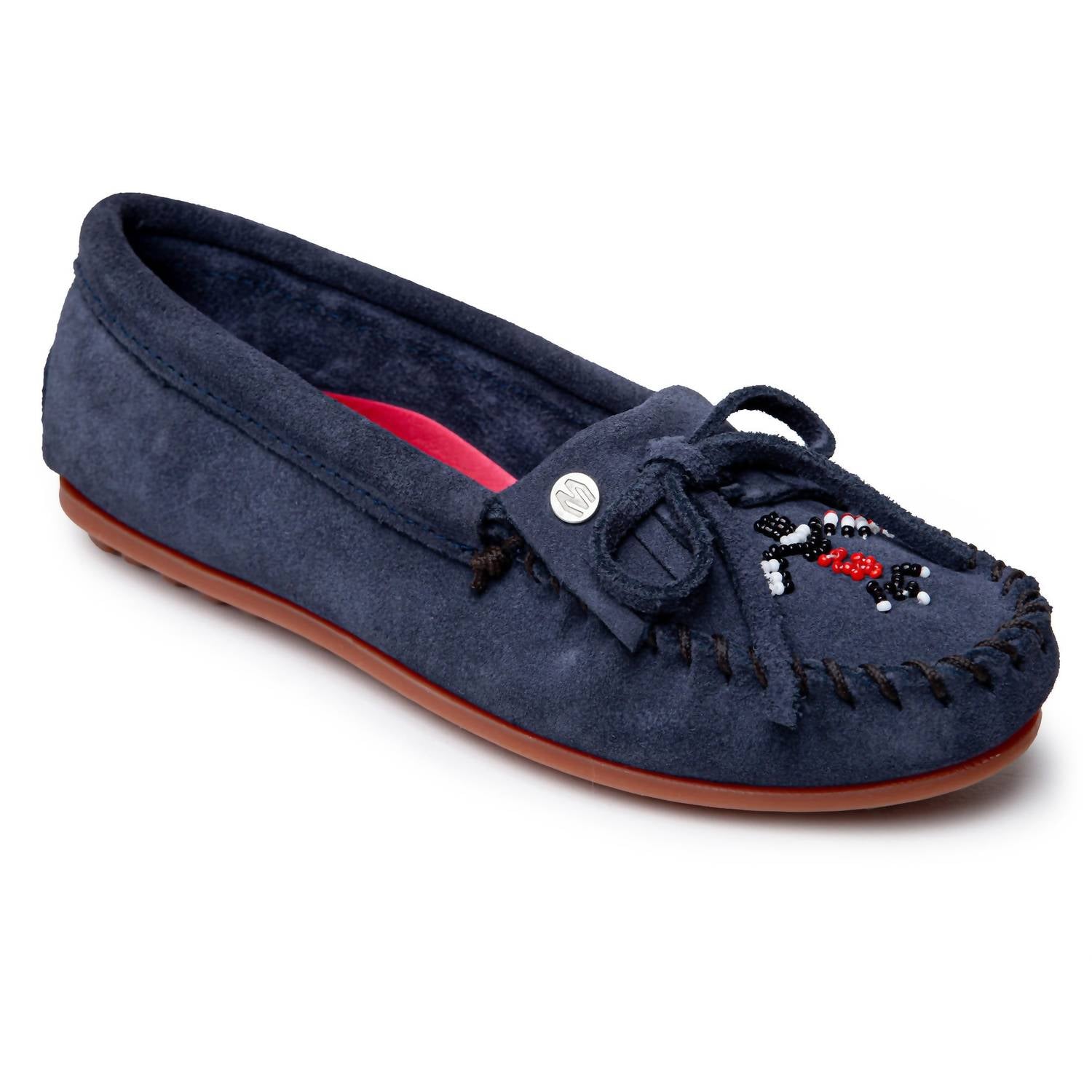 Женские мокасины Thunderbird Animikii с жесткой подошвой в синем дениме Minnetonka