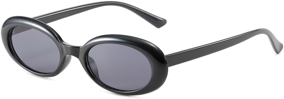 

Винтажные овальные солнцезащитные очки для женщин, модные маленькие круглые солнцезащитные очки в стиле панк с леопардовым принтом, очки с защитой от УФ-излучения UV400 TYUVIVO, C1black-black