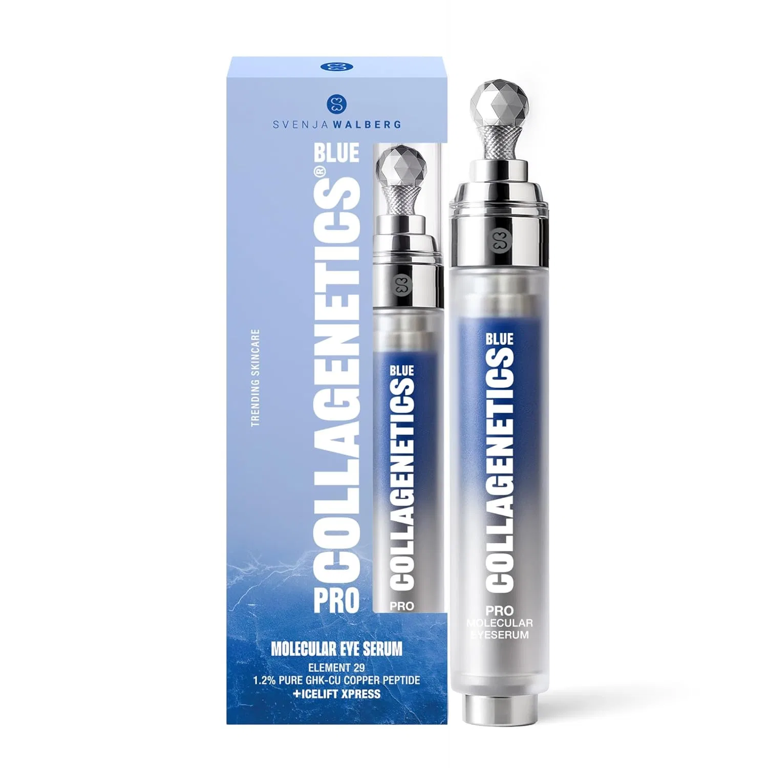 Сыворотка для глаз BLUE COLLAGENETICS PRO с 1.2% пептида меди GHK-Cu и ниацинамидом Svenja Walberg