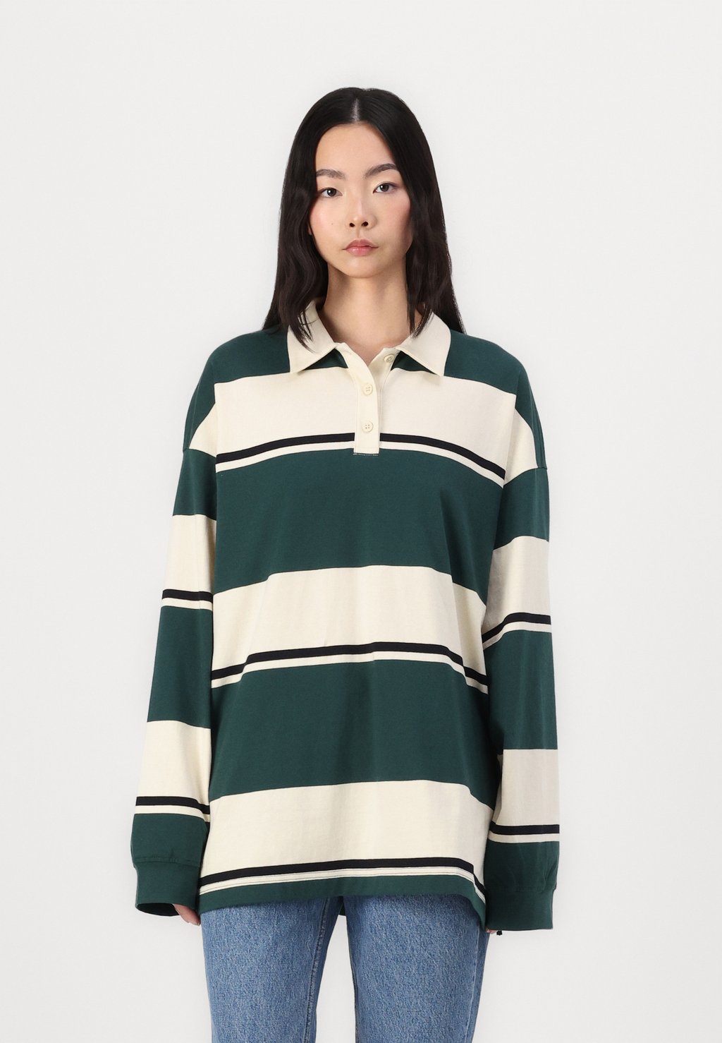 

Топ с длинными рукавами EMMA STRIPED OVERSIZED LONG SLEEVE Weekday, желтый