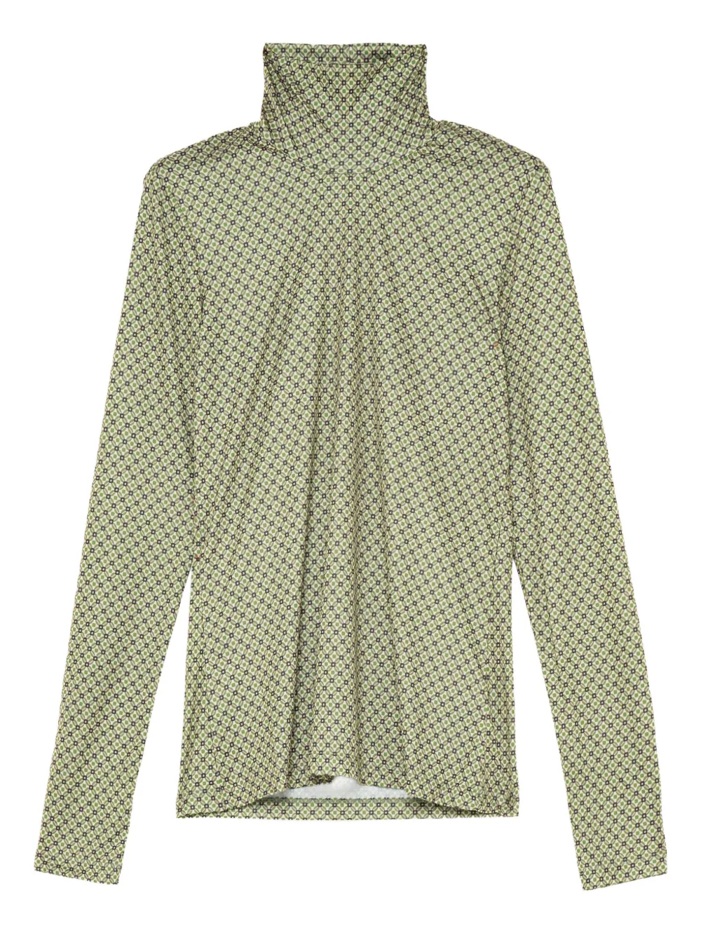 

Блузка с высоким воротником и геометричным принтом MALIPARMI, зеленый