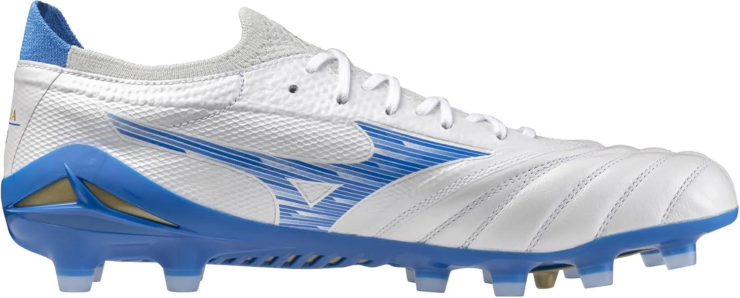 Футбольные бутсы Mizuno Men's Morelia Neo IV Beta Elite, белый/синий — фото 3