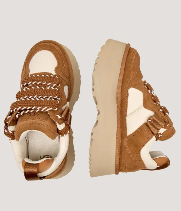 Кожаные кроссовки с астромелем Ugg, коричневый — фото 4