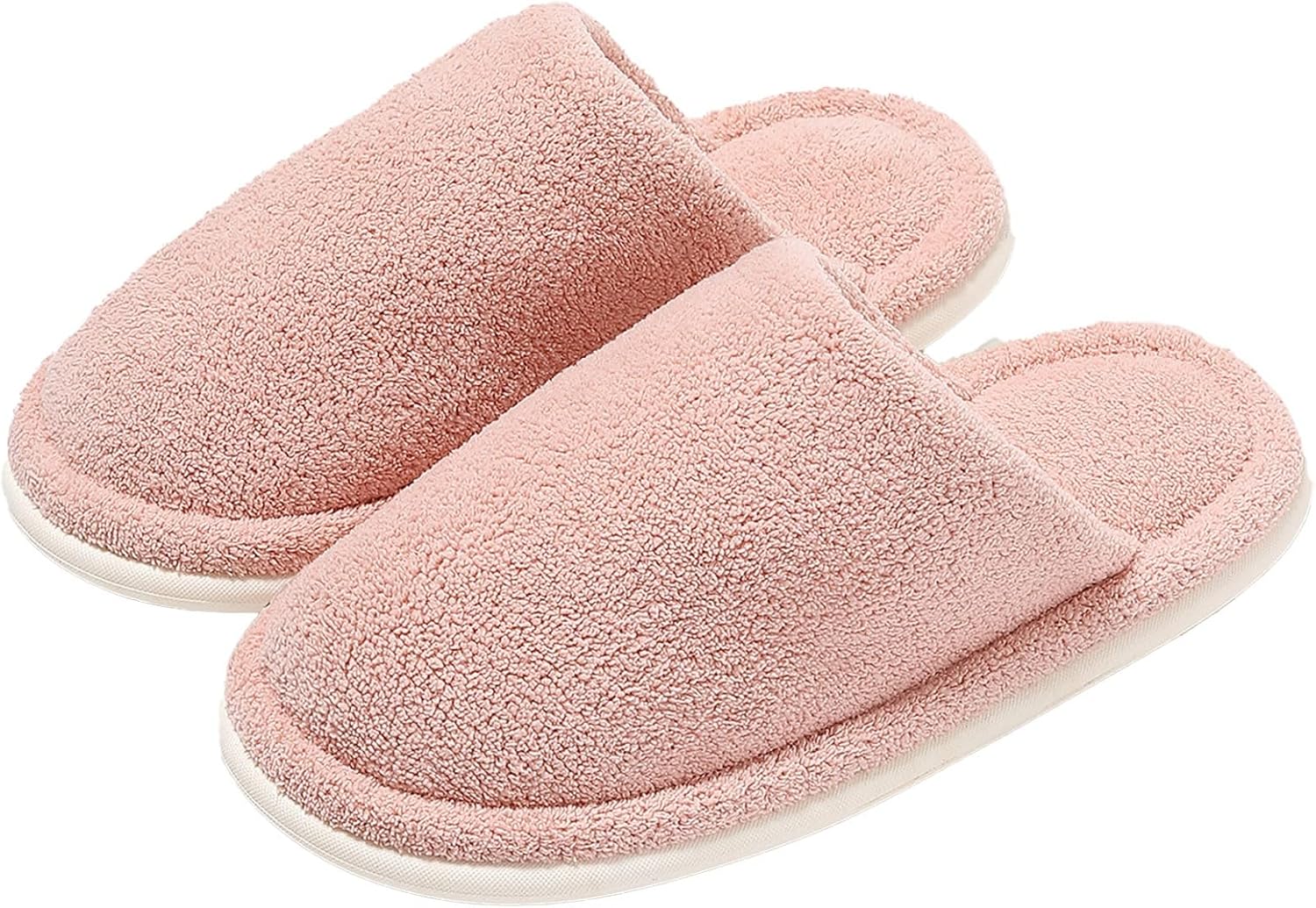 

Женские тапочки с памятью формы, мягкие, теплые, на удобной подошве, против скольжения, для дома, уютные плюшевые, для использования внутри и на улице Generic, розовый