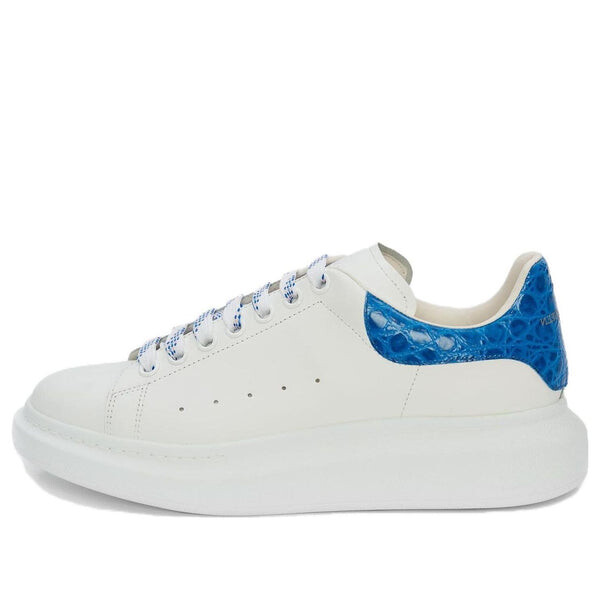 

Кроссовки oversized sneaker 'white ultramarine crocodile' Alexander Mcqueen, белый