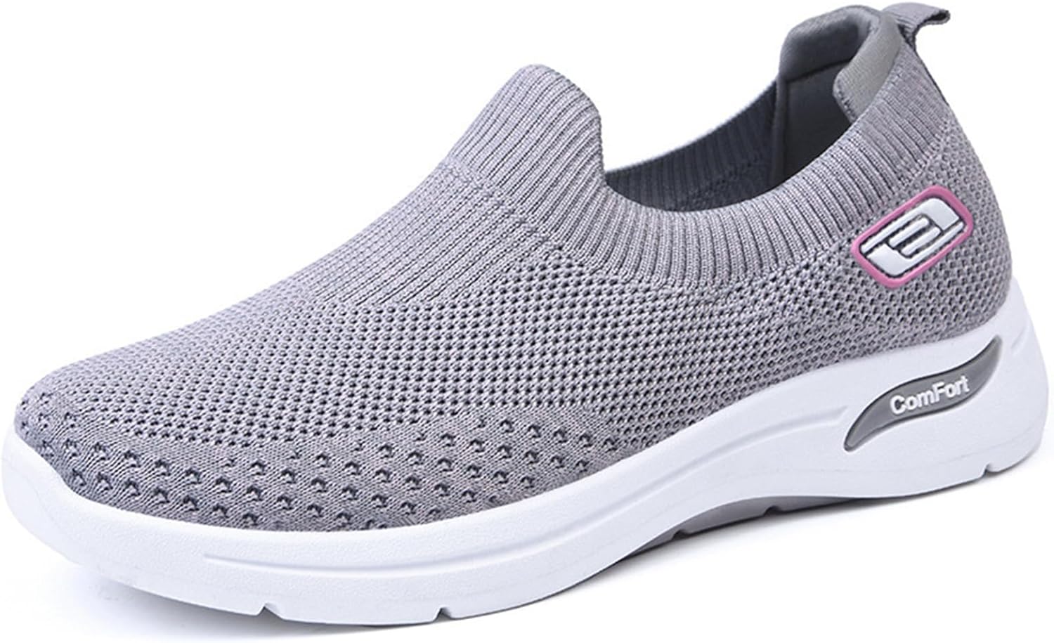 

Женские кроссовки Mmoneyake без шнурков, прогулочные, легкие, с сеткой, удобные, для тенниса и тренировок, комфортные, дышащие, нескользящие, повседневные модные кроссовки для бега и тенниса, серый