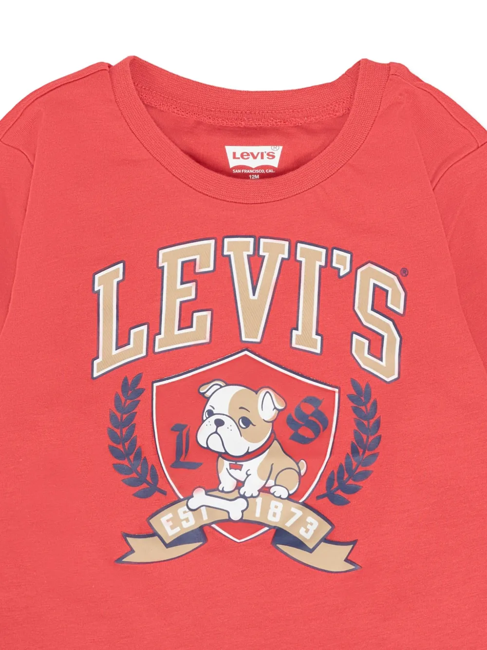 Футболка Bulldog с длинными рукавами Levi'S Kids, красный — фото 3