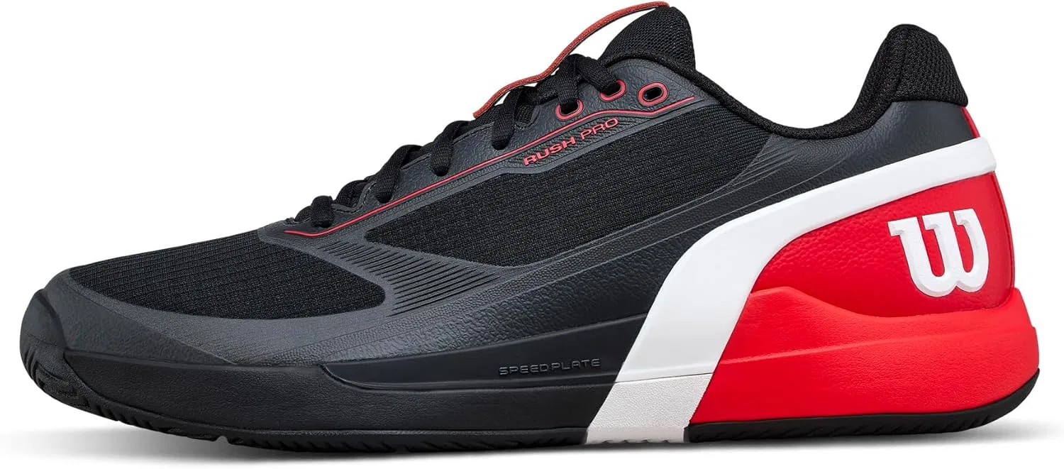 Мужские теннисные кроссовки Wilson Rush Pro 5, Black/Infrared/White