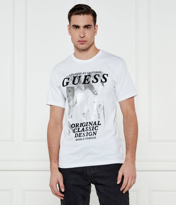 

Футболка мужская Guess Jeans с принтом, белый