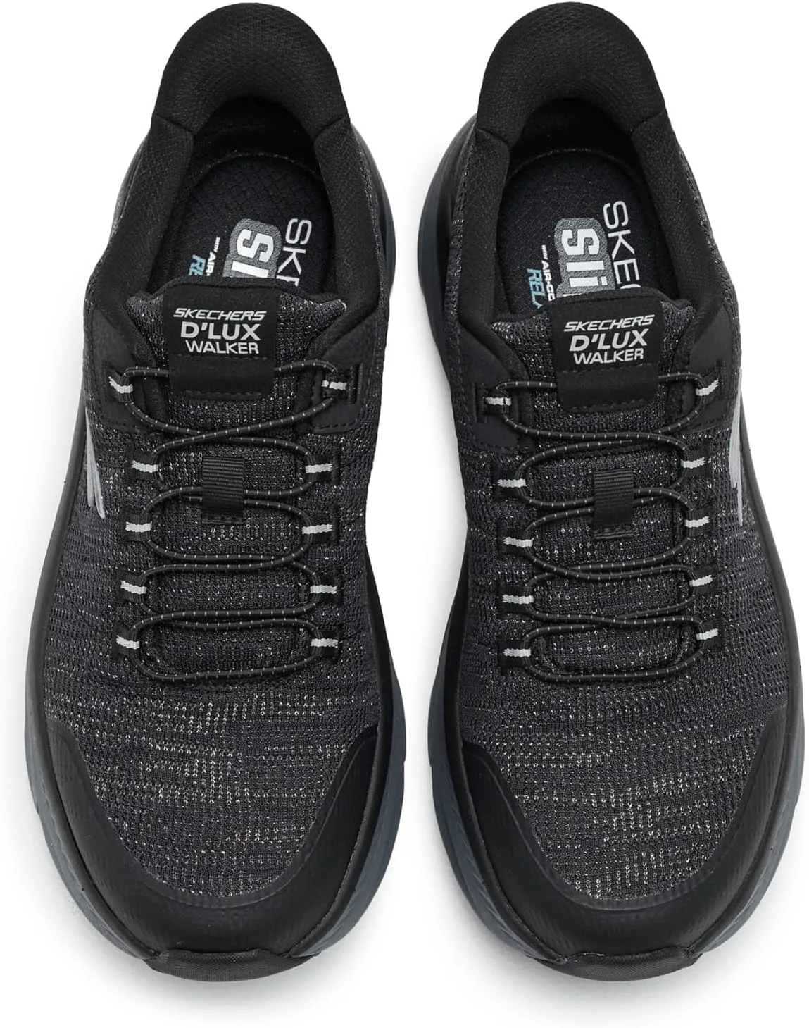 Мужские кроссовки Skechers D'lux Walker 3.0 Drevven без шнурков, черный — фото 2