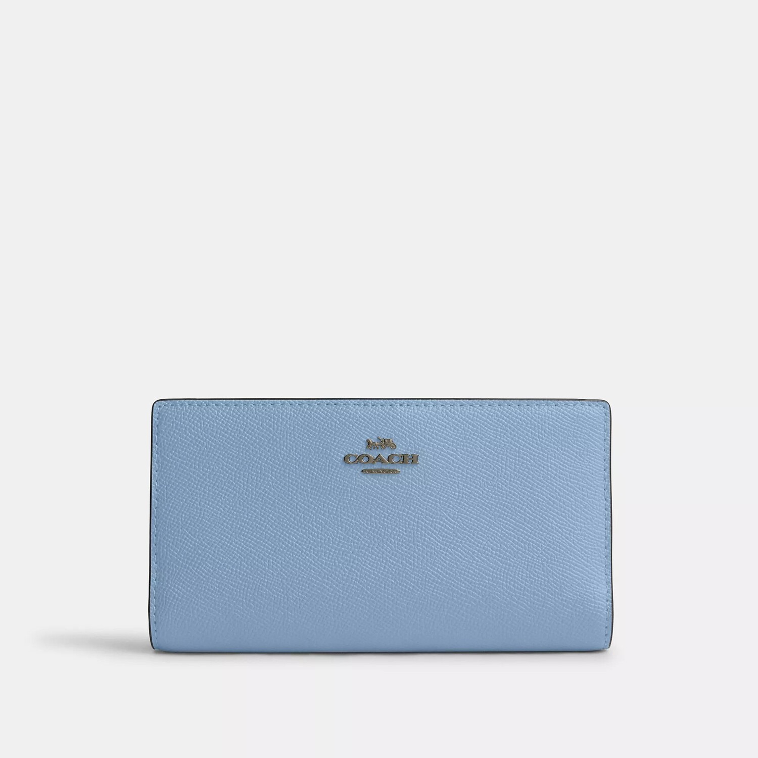

Тонкий кошелек Coach Outlet на молнии, цвет Gunmetal/Cornflower