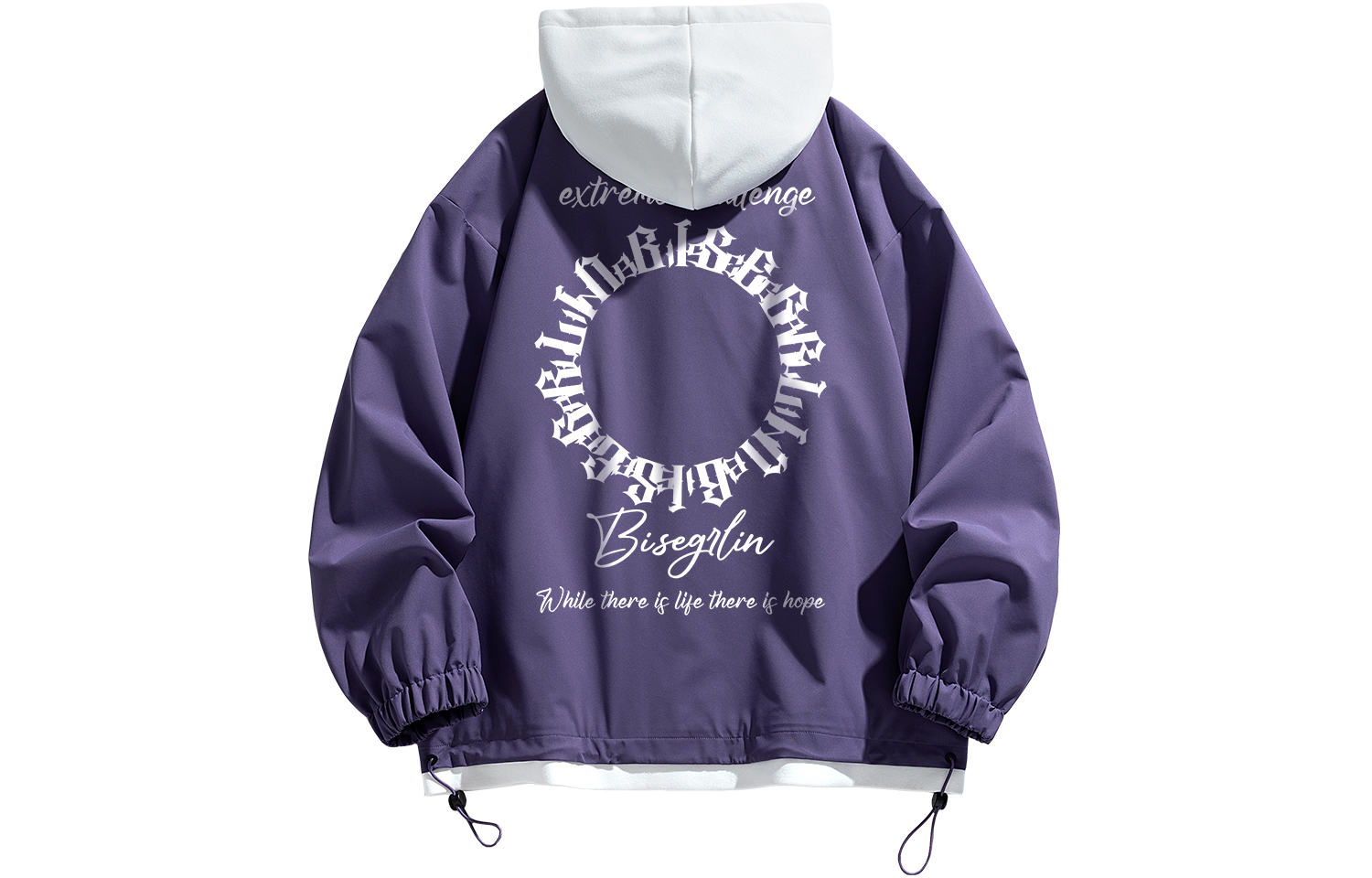 

BISEGRLIN Куртка Unisex, Purple+White