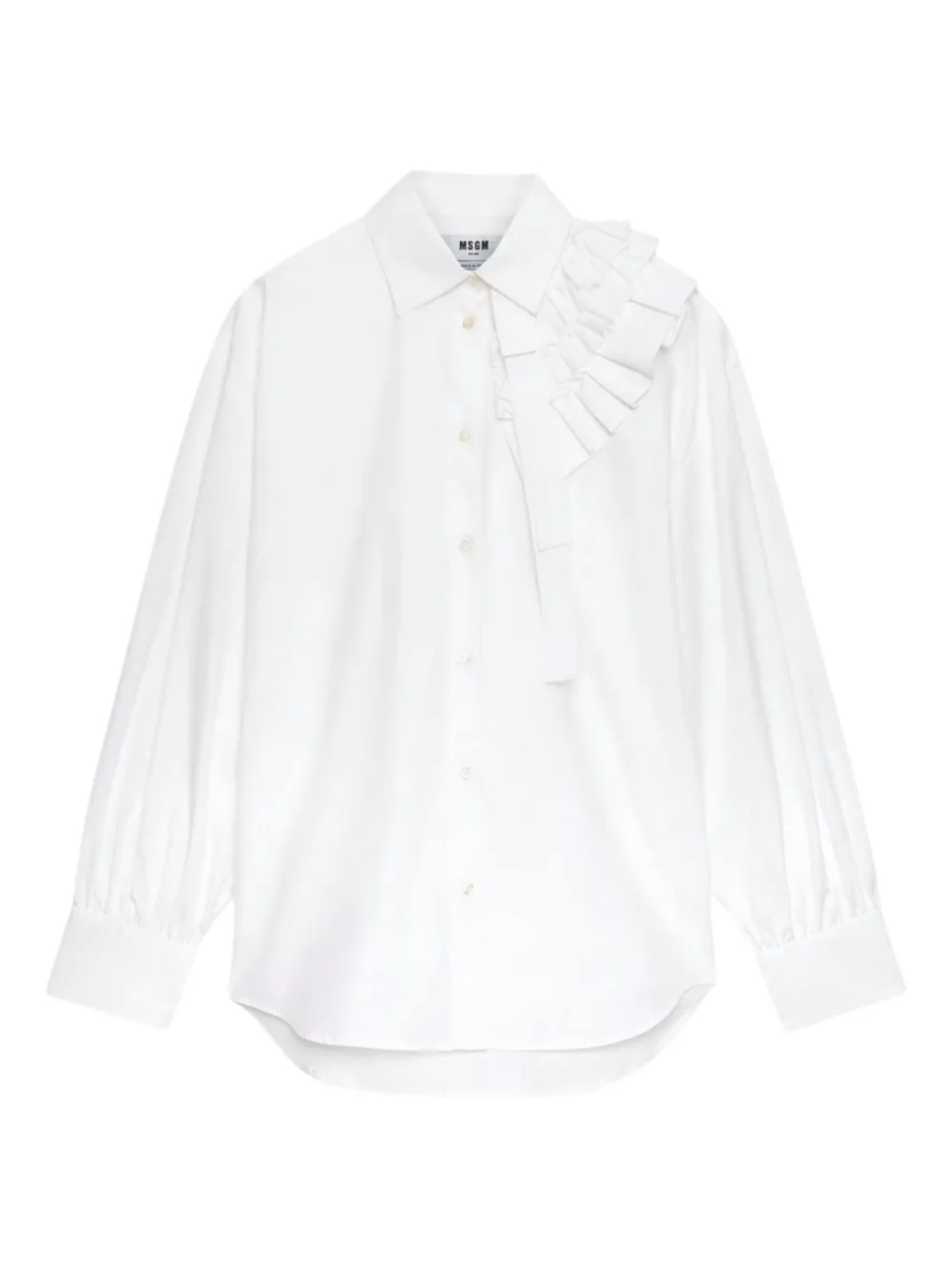 

Рубашка с длинными рукавами и оборками MSGM, белый