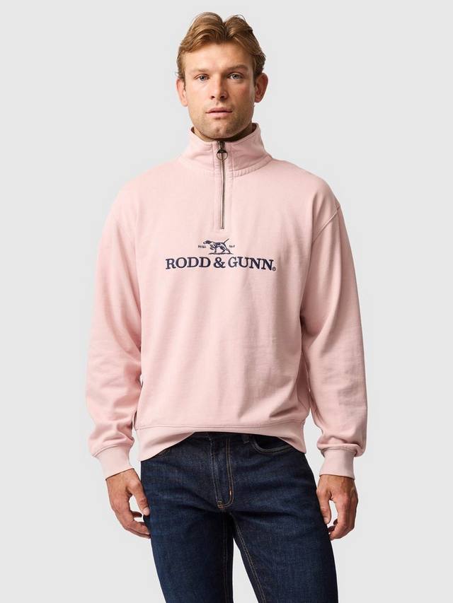 

Хлопковый свитер Milford Sound с четвертью молнии Rodd & Gunn, Dusk