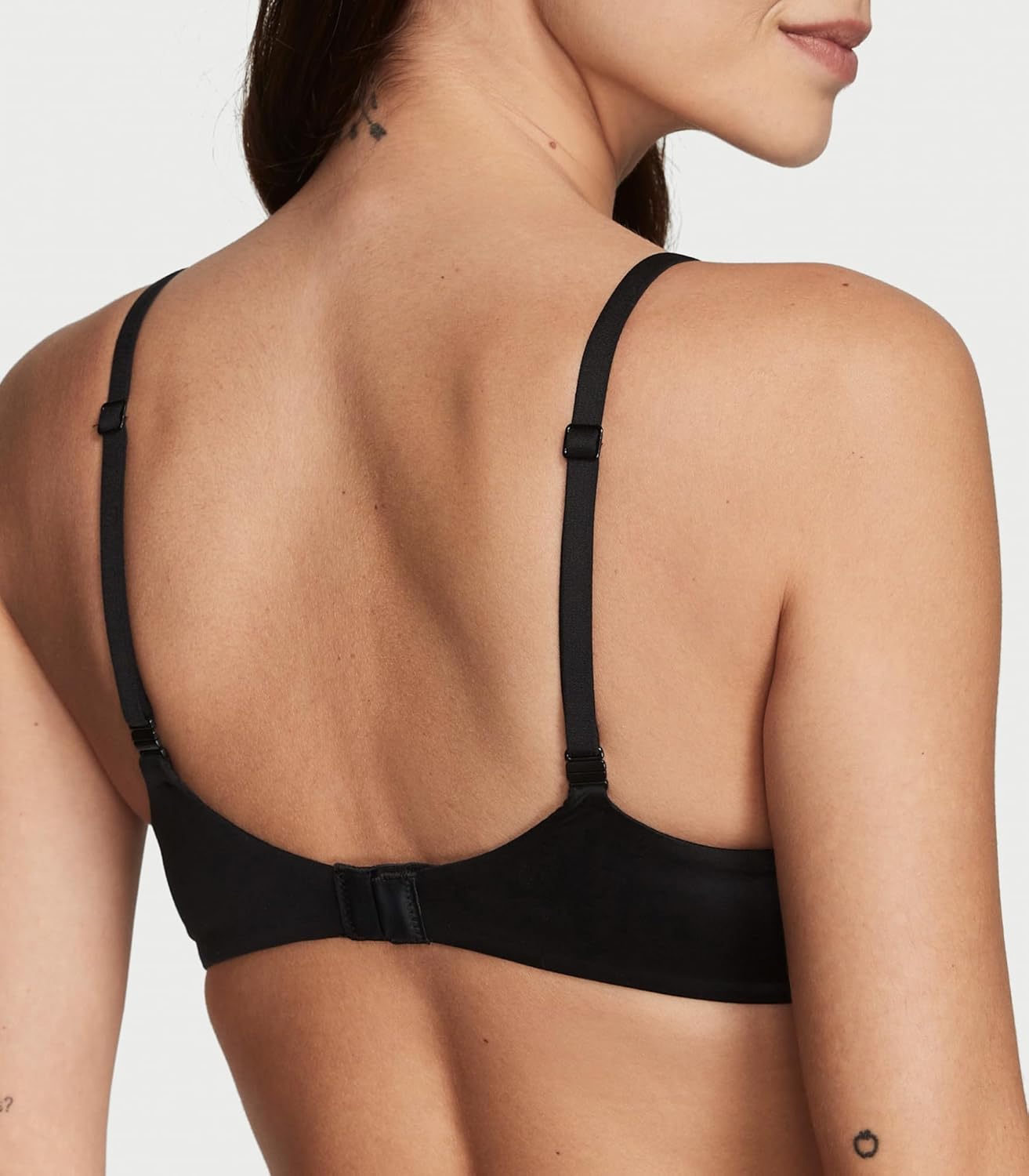 Бюстгальтер Body by Victoria от Victoria's Secret, полного покрытия, с легкой подкладкой, футболка, Black Smooth — фото 2