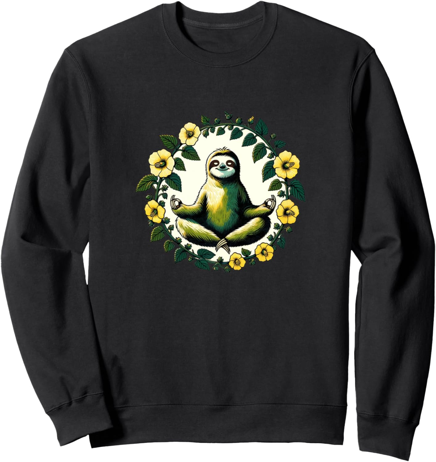 

Толстовка Zen Mode Namaste Yoga Sloth Art Sloth Bubb, черный