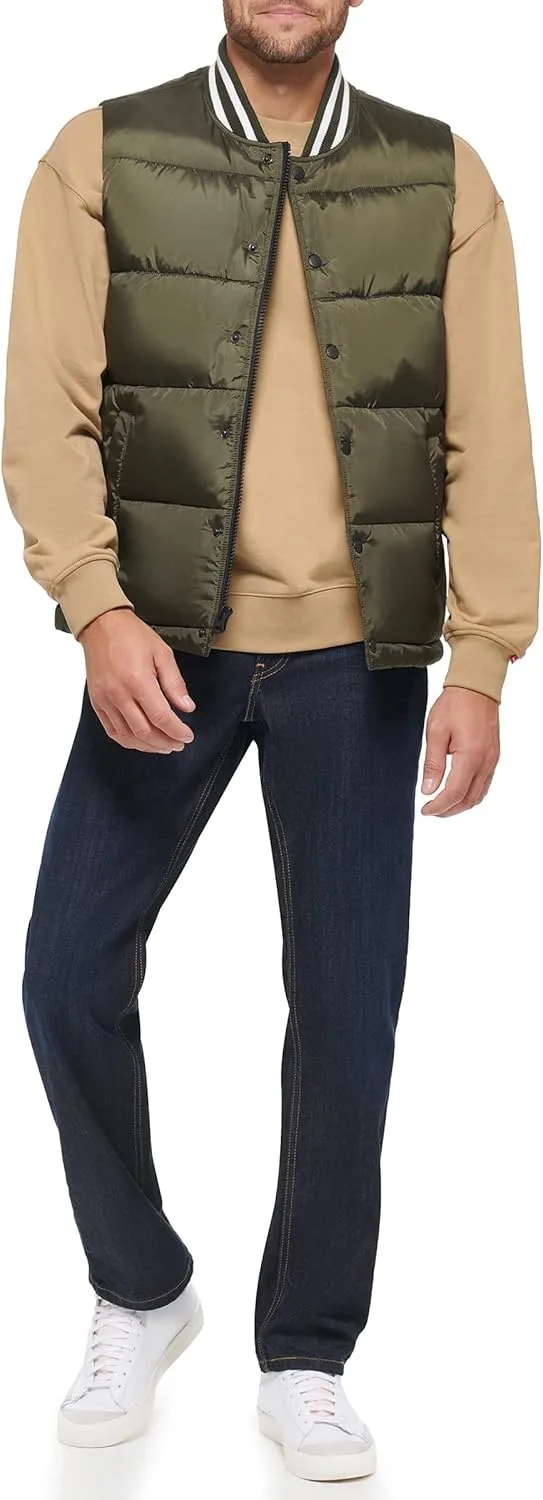 Мужская пуховая куртка Levi's Varsity, оливковый — фото 3