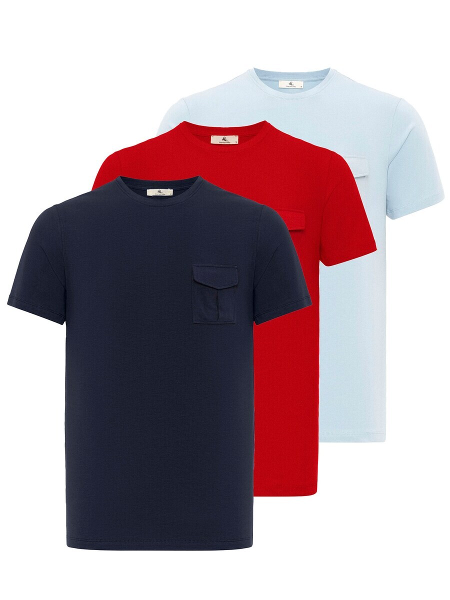 

Футболка Daniel Hills, цвет Navy/Light blue/Red