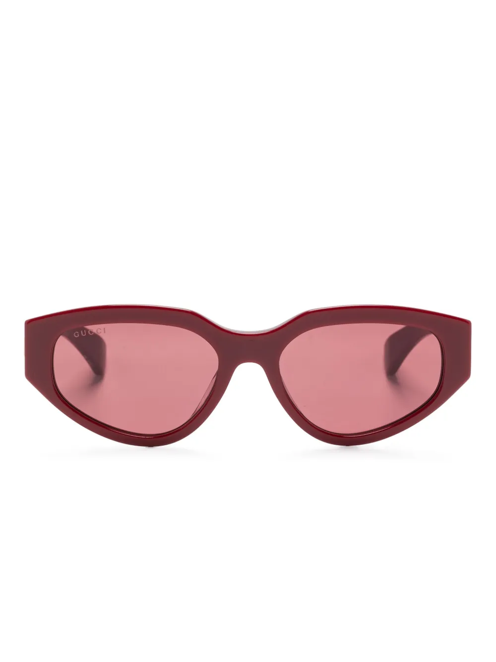 

Солнцезащитные очки в оправе 'кошачий глаз' Gucci Eyewear, красный